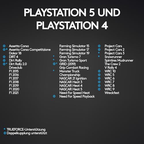 Gaming Rennlenkrad mit Force Feedback, 900° Lenkbereich & Pedale, Schwarz
